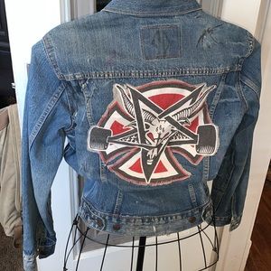 Levi’s mens small denim trucker jacket vintage thrasher x independent hand made